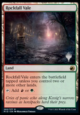 Rockfall Vale (Promo Pack) [Innistrad: Midnight Hunt Promos] | Dumpster Cat Games