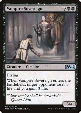 Vampire Sovereign [Core Set 2019] | Dumpster Cat Games