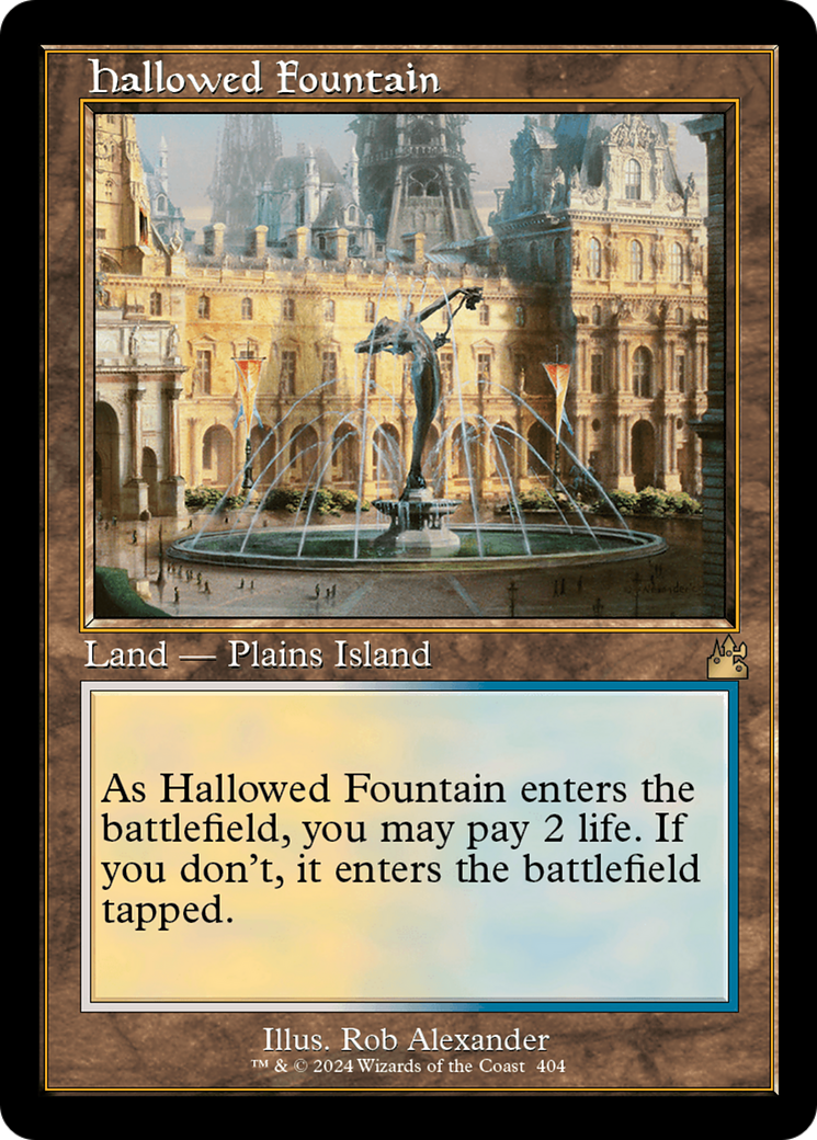 Hallowed Fountain (Retro) [Ravnica Remastered] | Dumpster Cat Games