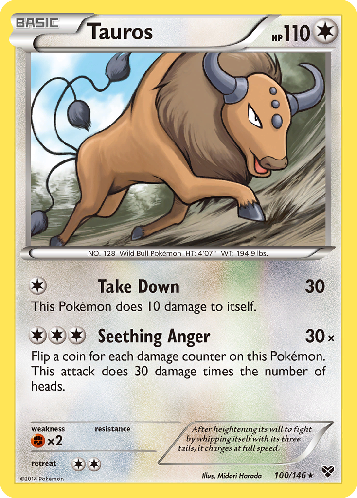 Tauros (100/146) [XY: Base Set] | Dumpster Cat Games