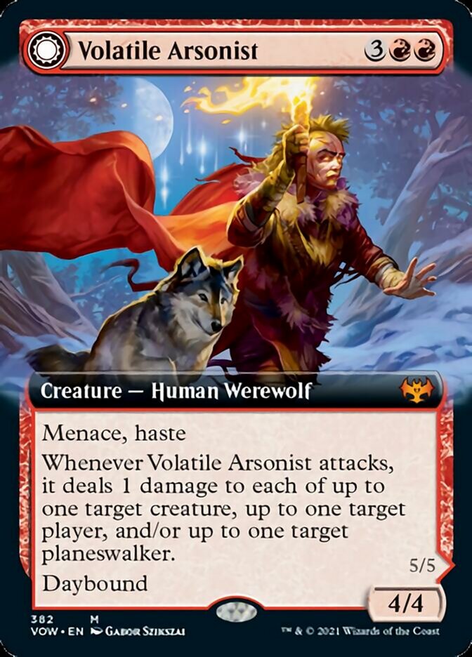 Volatile Arsonist // Dire-Strain Anarchist (Extended) [Innistrad: Crimson Vow] | Dumpster Cat Games