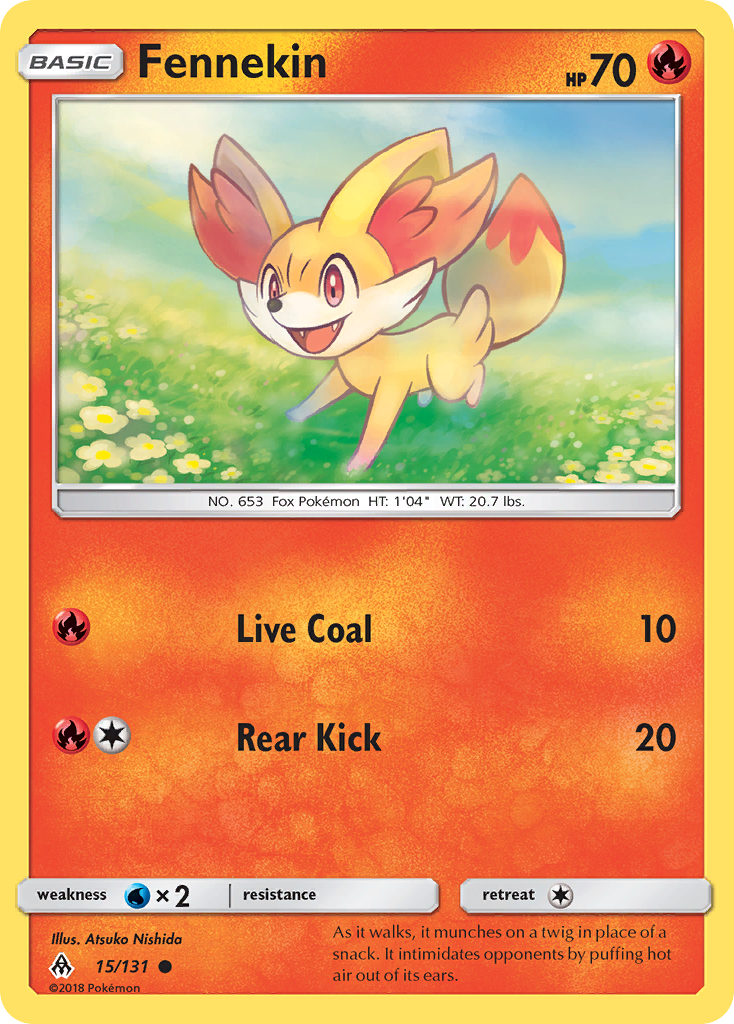 Fennekin (15/131) [Sun & Moon: Forbidden Light] | Dumpster Cat Games