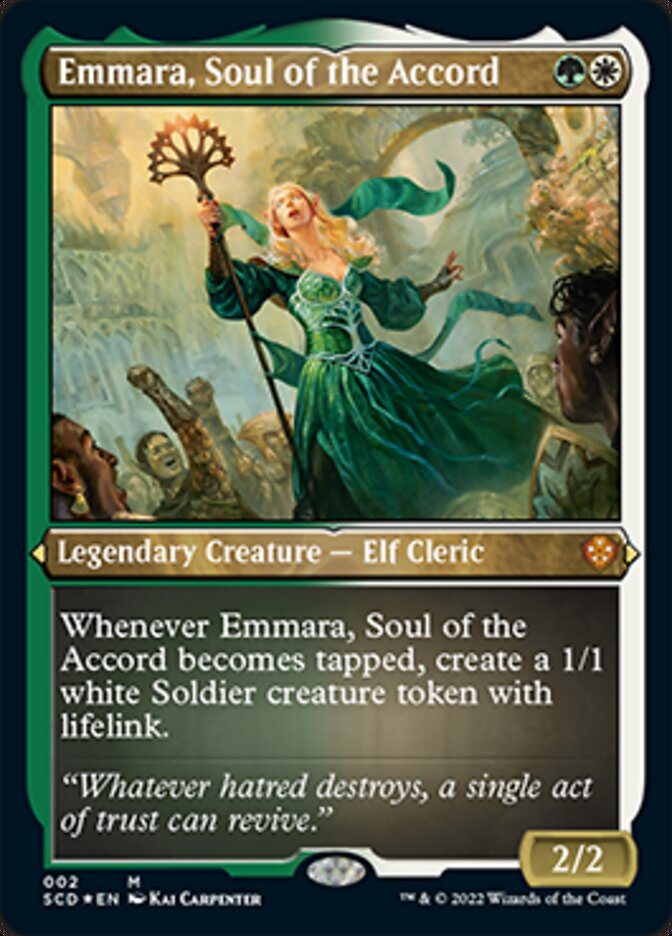 Emmara, Soul of the Accord (Foil Etched) [Starter Commander Decks] | Dumpster Cat Games