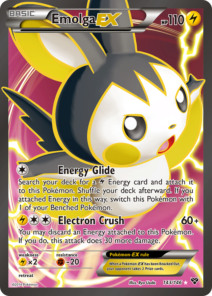 Emolga EX (143/146) [XY: Base Set] | Dumpster Cat Games