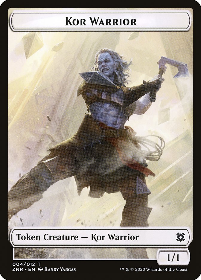 Kor Warrior Token [Zendikar Rising] | Dumpster Cat Games