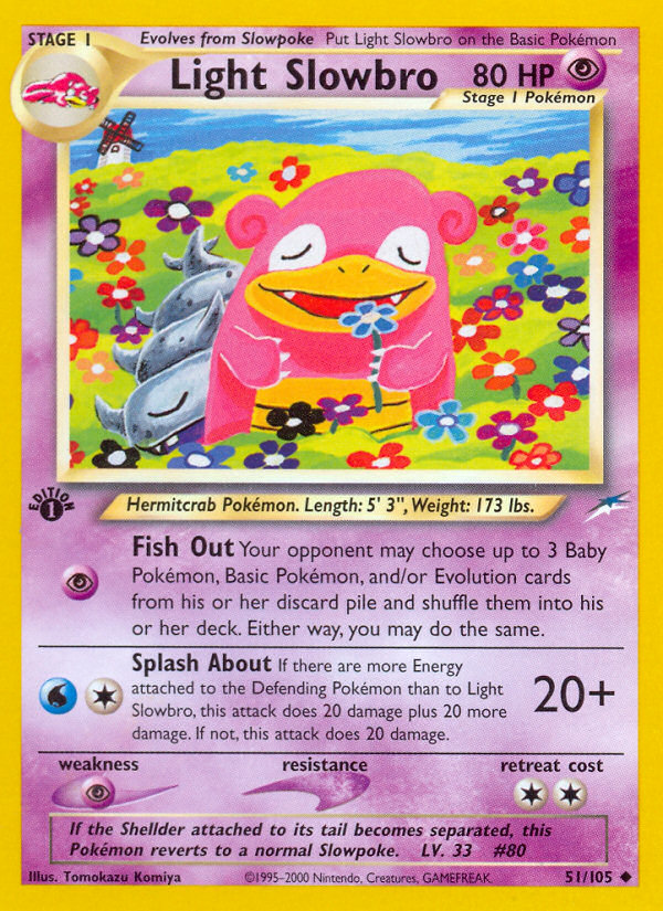 Light Slowbro (51/105) [Neo Destiny 1st Edition] | Dumpster Cat Games