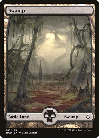 Swamp (187) - Full Art [Hour of Devastation] | Dumpster Cat Games