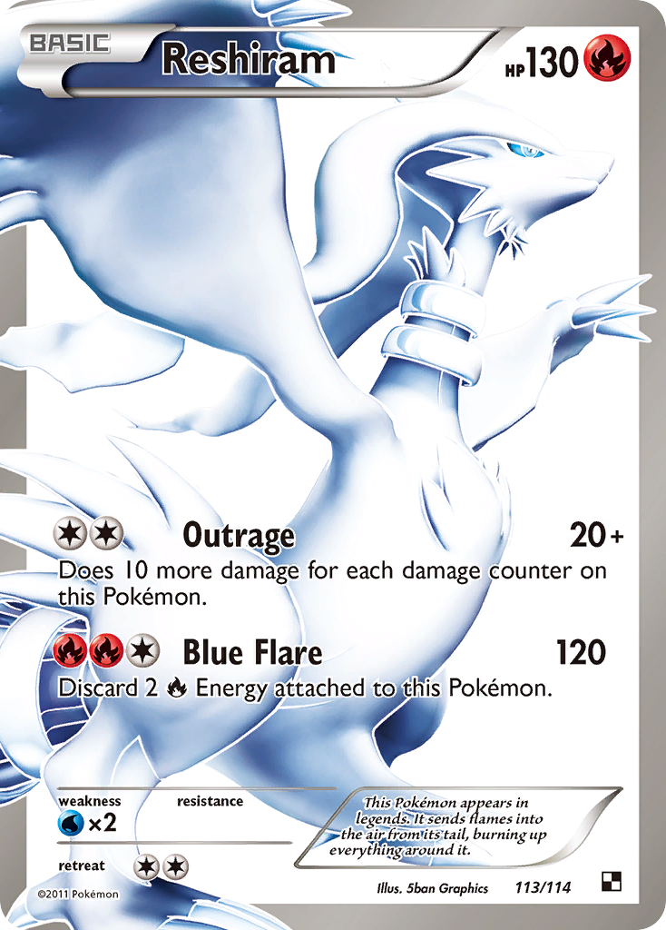 Reshiram (113/114) [Black & White: Base Set] | Dumpster Cat Games