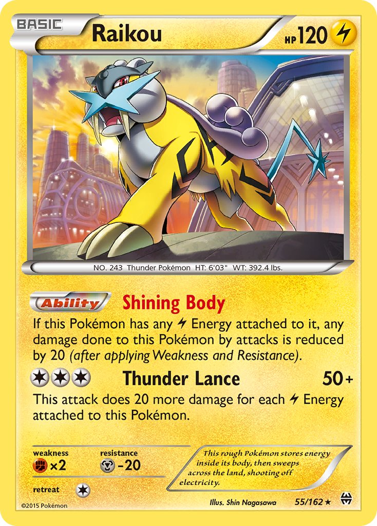 Raikou (55/162) (Cosmos Holo) (Blister Exclusive) [XY: BREAKthrough] | Dumpster Cat Games