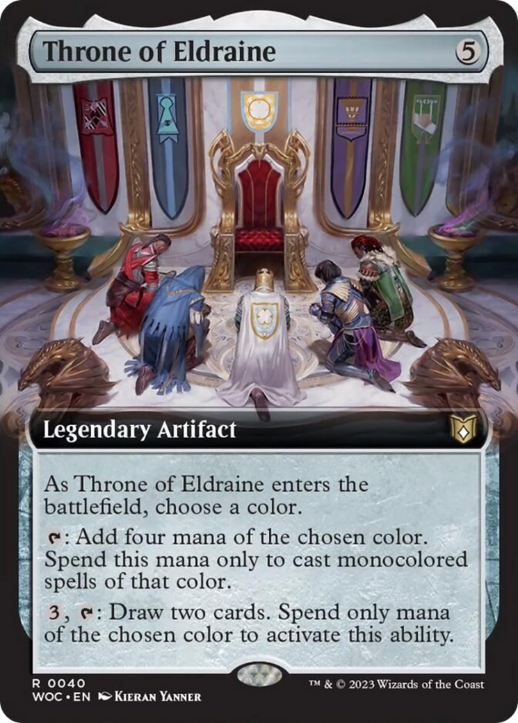 Throne of Eldraine (Extended Art) [Wilds of Eldraine Commander] | Dumpster Cat Games