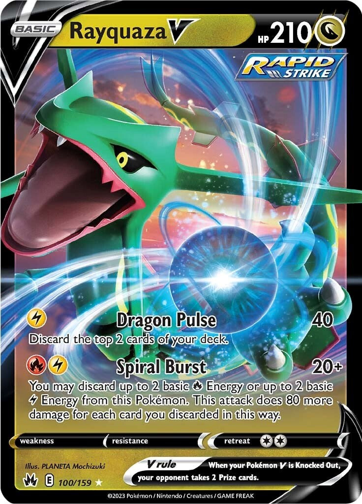 Rayquaza V (100/159) [Sword & Shield: Crown Zenith] | Dumpster Cat Games