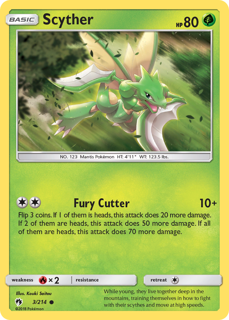 Scyther (3/214) [Sun & Moon: Lost Thunder] | Dumpster Cat Games