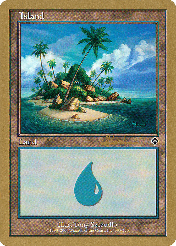 Island (ar335a) (Antoine Ruel) [World Championship Decks 2001] | Dumpster Cat Games