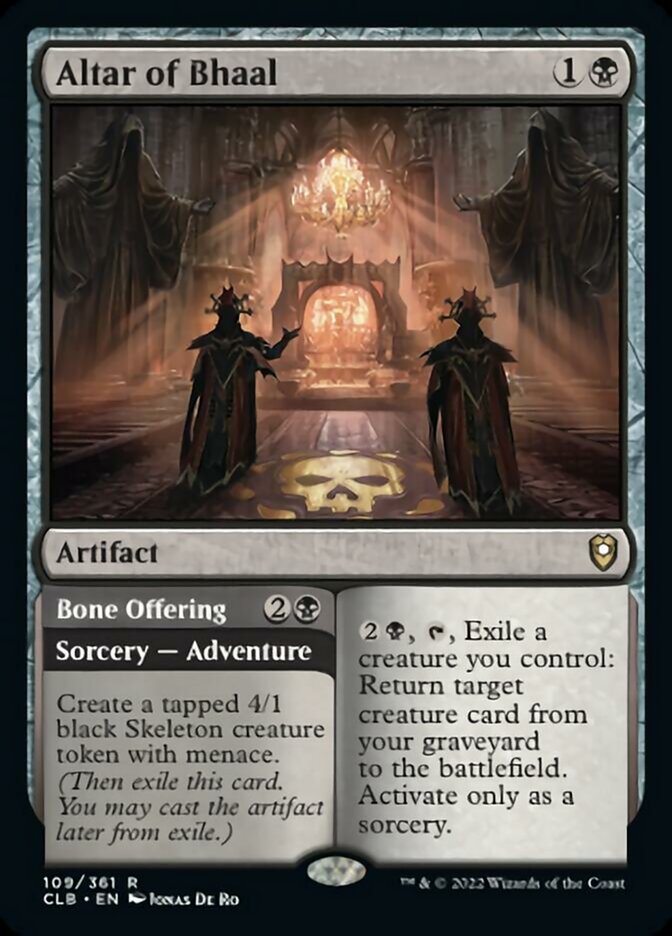 Altar of Bhaal // Bone Offering [Commander Legends: Battle for Baldur's Gate] | Dumpster Cat Games