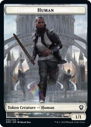 Human // Snake Double-sided Token [Dominaria United Commander Tokens] | Dumpster Cat Games