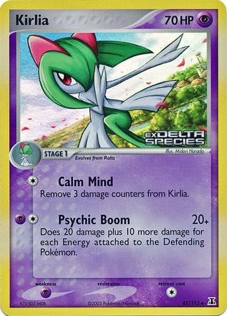 Kirlia (47/113) (Stamped) [EX: Delta Species] | Dumpster Cat Games