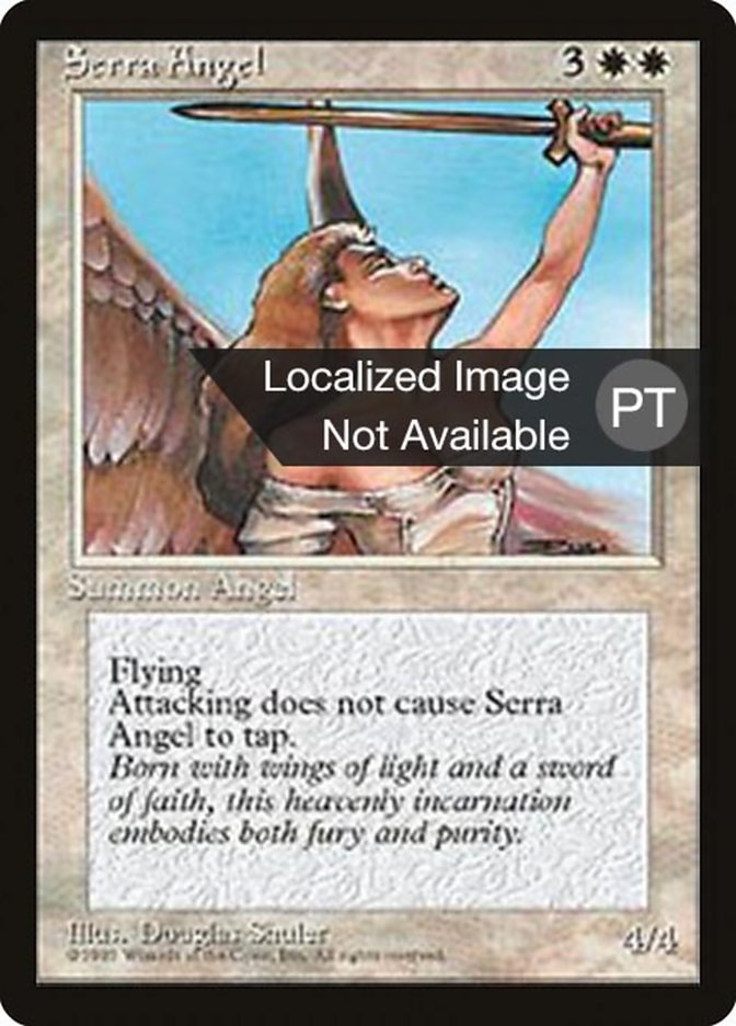 Serra Angel [Fourth Edition (Foreign Black Border)] | Dumpster Cat Games