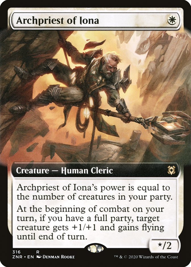 Archpriest of Iona (Extended Art) [Zendikar Rising] | Dumpster Cat Games