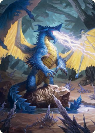 Blue Dragon Art Card [Dungeons & Dragons: Adventures in the Forgotten Realms Art Series] | Dumpster Cat Games