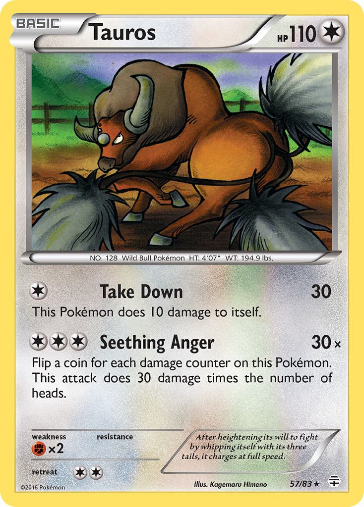 Tauros (57/83) [XY: Generations] | Dumpster Cat Games