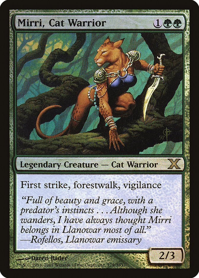 Mirri, Cat Warrior (Premium Foil) [Tenth Edition] | Dumpster Cat Games