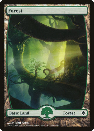 Forest (246) - Full Art [Zendikar] | Dumpster Cat Games