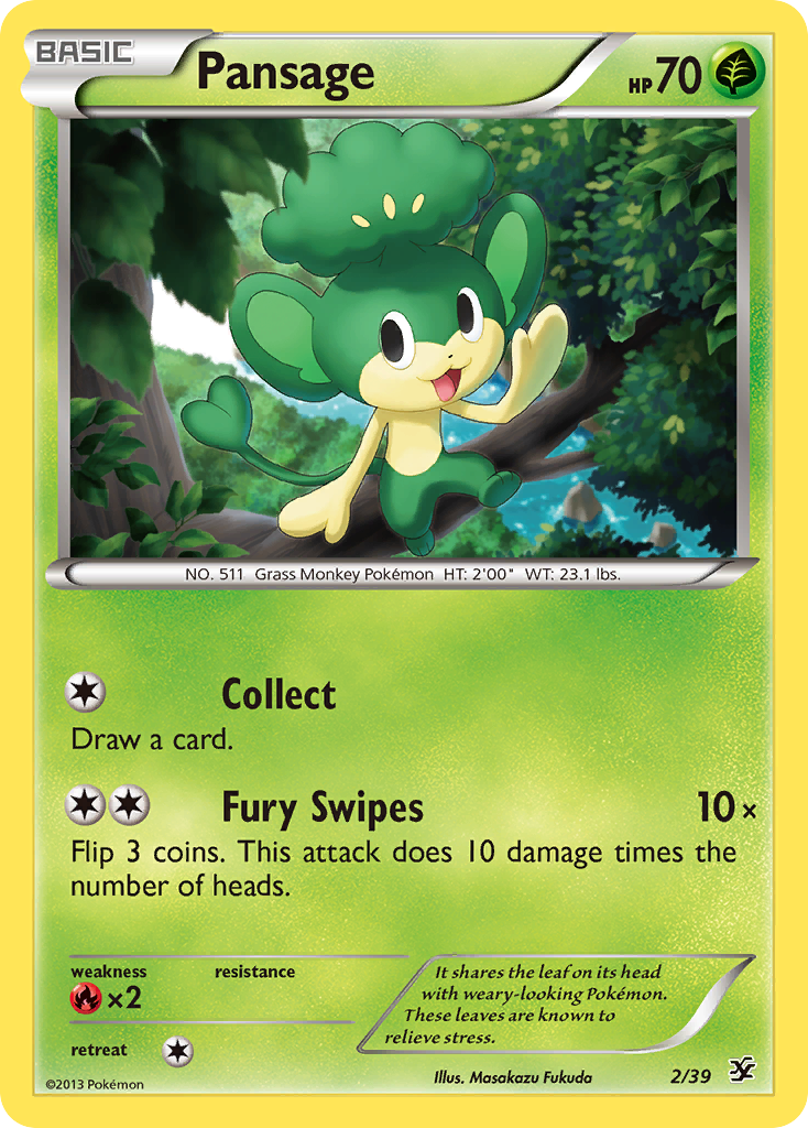 Pansage (2/39) [XY: Kalos Starter Set] | Dumpster Cat Games