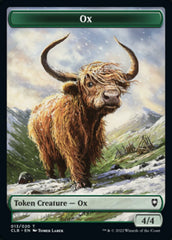 Treasure // Ox Double-sided Token [Commander Legends: Battle for Baldur's Gate Tokens] | Dumpster Cat Games