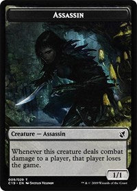 Assassin // Morph Double-sided Token [Commander 2019 Tokens] | Dumpster Cat Games