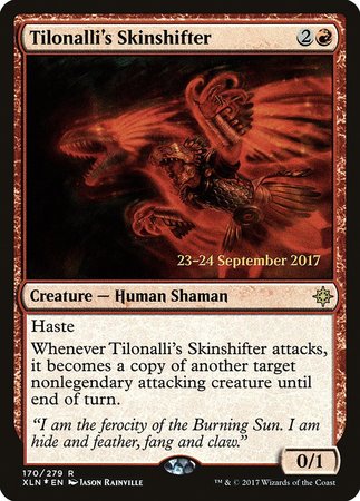 Tilonalli's Skinshifter [Ixalan Promos] | Dumpster Cat Games