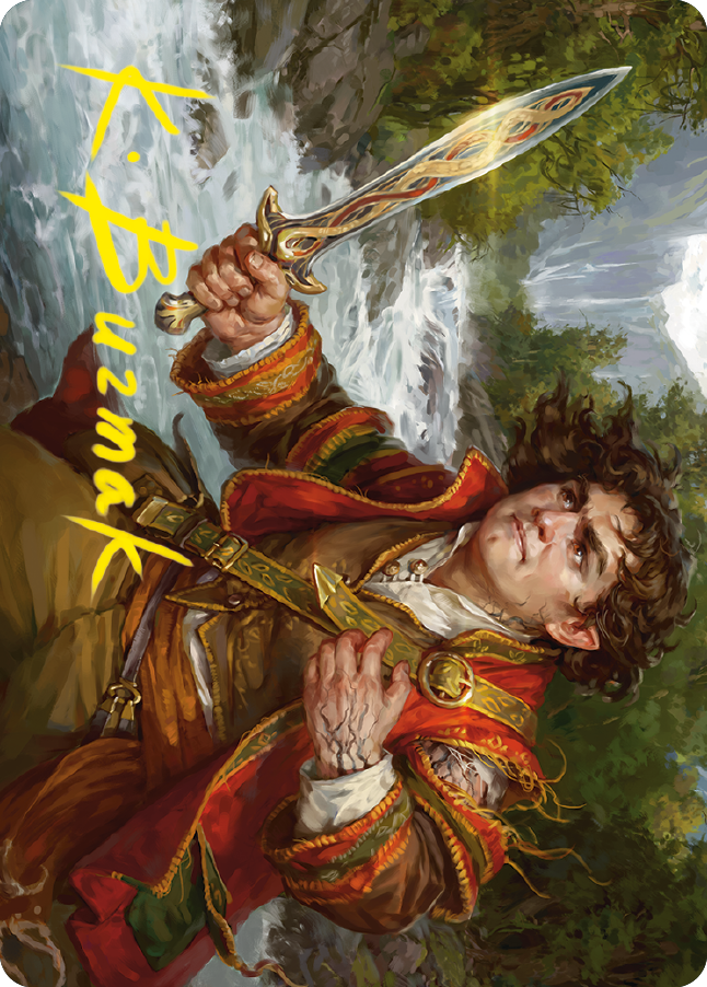 Frodo Baggins Art Card (16/81) (Gold-Stamped Signature) [The Lord of the Rings: Tales of Middle-earth Art Series] | Dumpster Cat Games