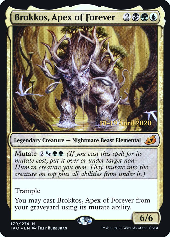 Brokkos, Apex of Forever  [Ikoria: Lair of Behemoths Prerelease Promos] | Dumpster Cat Games