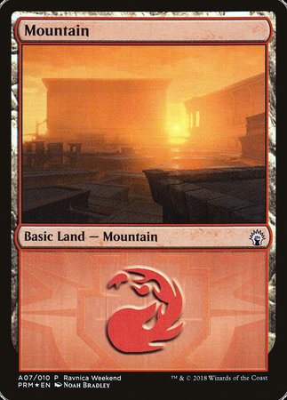 Mountain - Boros (A07) [GRN Ravnica Weekend] | Dumpster Cat Games