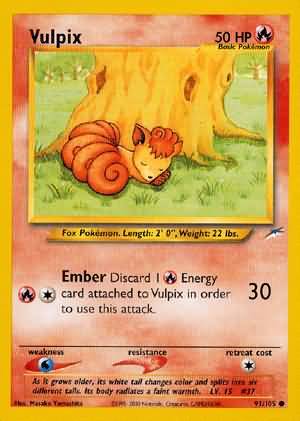 Vulpix (91/105) [Neo Destiny Unlimited] | Dumpster Cat Games