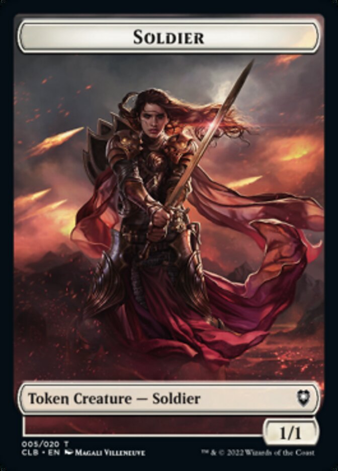 Treasure // Soldier Double-sided Token [Commander Legends: Battle for Baldur's Gate Tokens] | Dumpster Cat Games