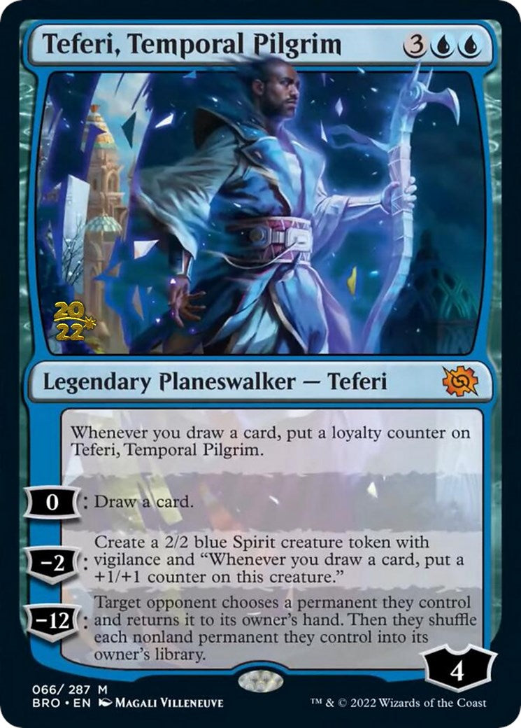 Teferi, Temporal Pilgrim [The Brothers' War: Prerelease Promos] | Dumpster Cat Games