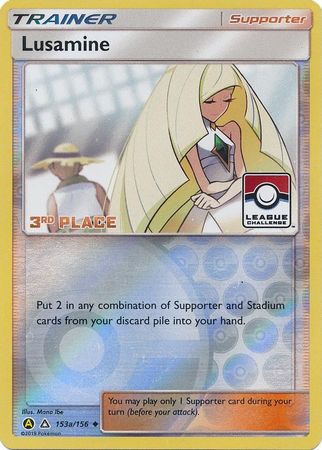 Lusamine (153a/156) (League Challenge Alt Art 3rd Place) [Sun & Moon: Ultra Prism] | Dumpster Cat Games