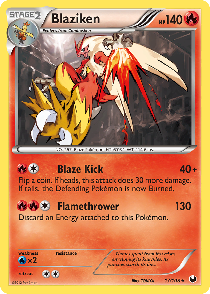 Blaziken (17/108) [Black & White: Dark Explorers] | Dumpster Cat Games