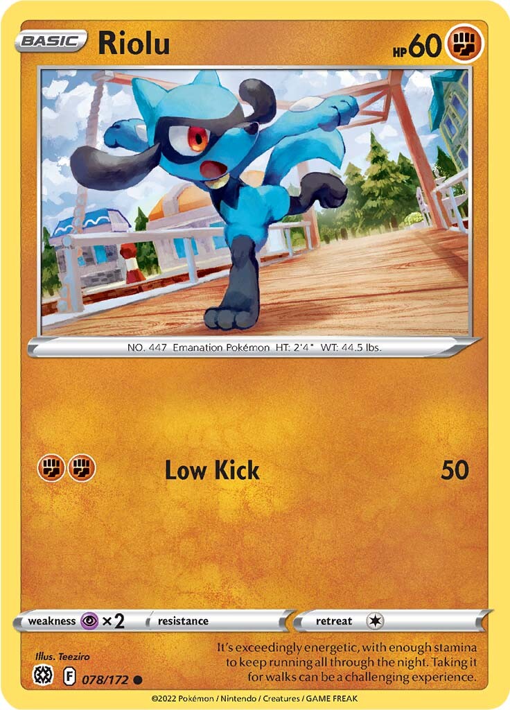 Riolu (078/172) [Sword & Shield: Brilliant Stars] | Dumpster Cat Games