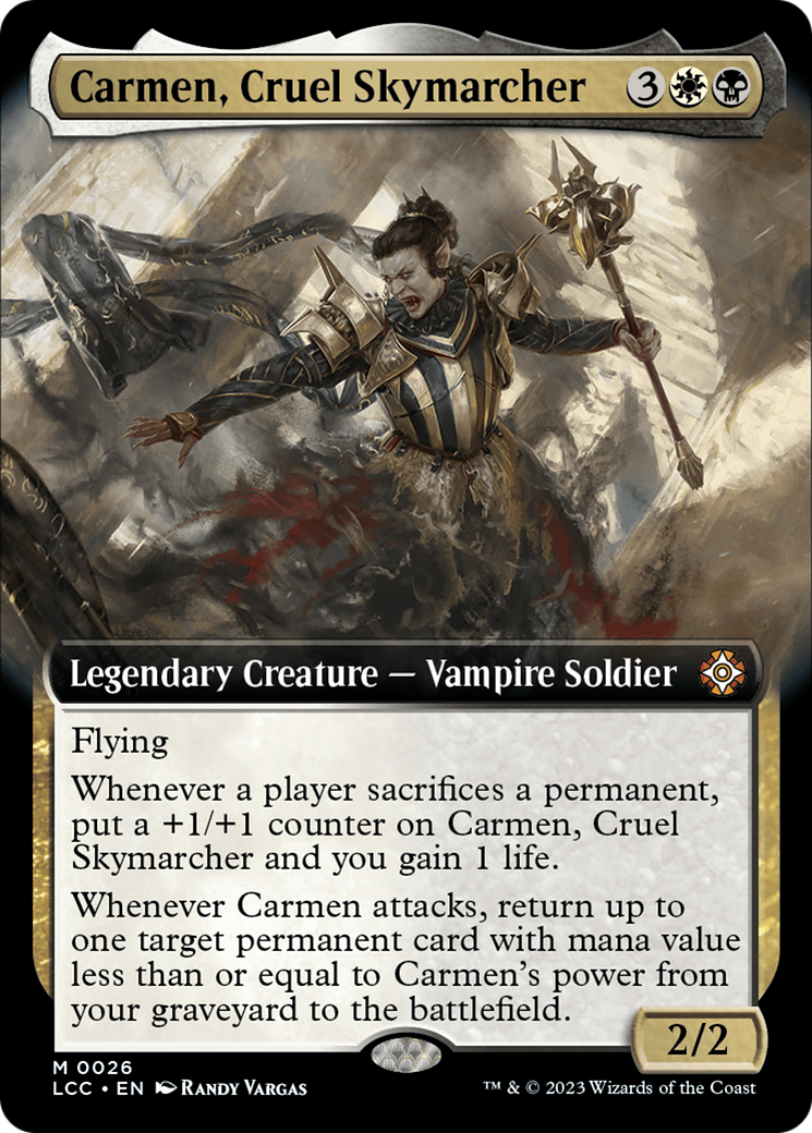 Carmen, Cruel Skymarcher (Extended Art) [The Lost Caverns of Ixalan Commander] | Dumpster Cat Games