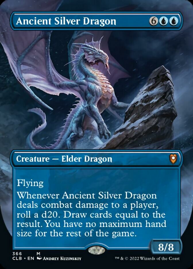 Ancient Silver Dragon (Borderless Alternate Art) [Commander Legends: Battle for Baldur's Gate] | Dumpster Cat Games