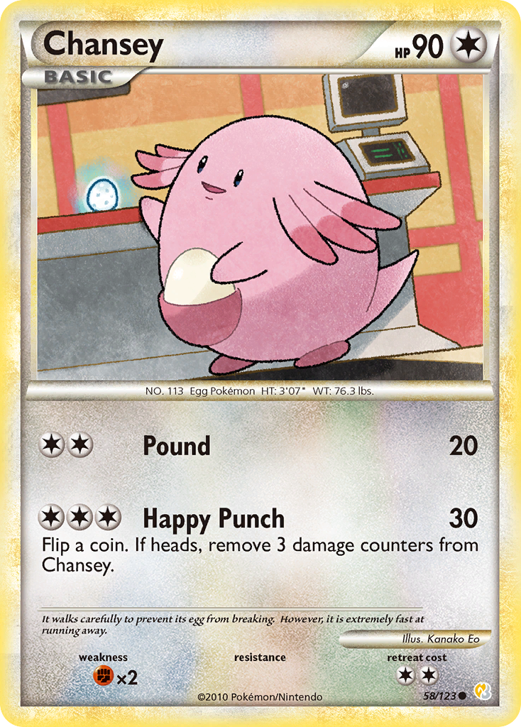 Chansey (58/123) [HeartGold & SoulSilver: Base Set] | Dumpster Cat Games