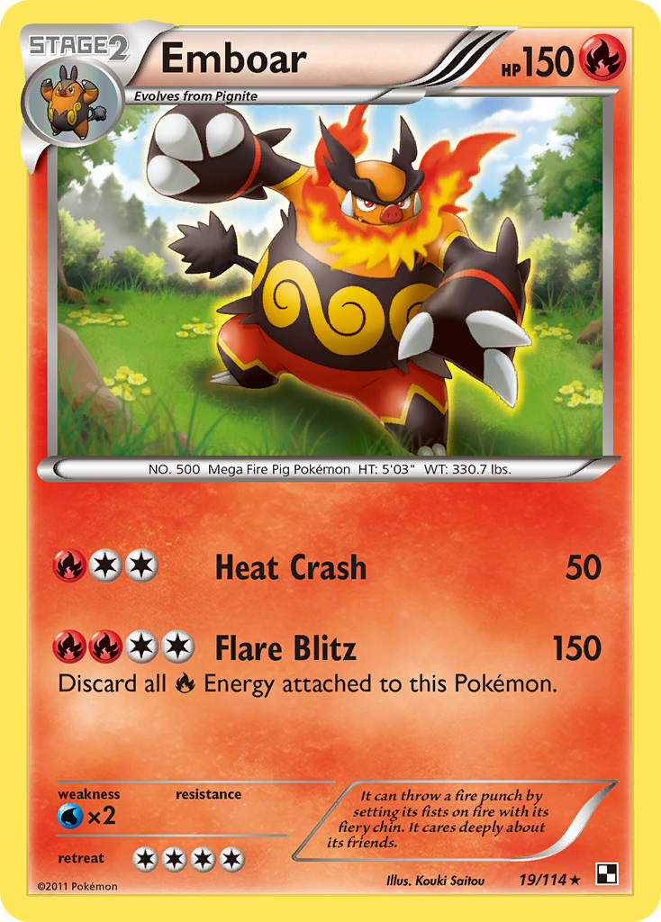 Emboar (19/114) [Black & White: Base Set] | Dumpster Cat Games