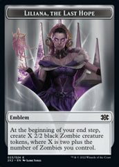 Liliana, the Last Hope Emblem // Spirit Double-sided Token [Double Masters 2022 Tokens] | Dumpster Cat Games