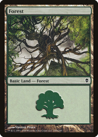 Forest (249a) [Zendikar] | Dumpster Cat Games