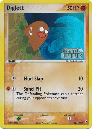 Diglett (50/100) (Stamped) [EX: Crystal Guardians] | Dumpster Cat Games