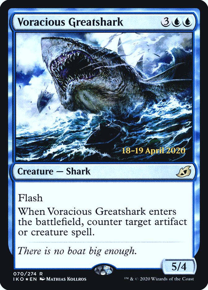 Voracious Greatshark  [Ikoria: Lair of Behemoths Prerelease Promos] | Dumpster Cat Games