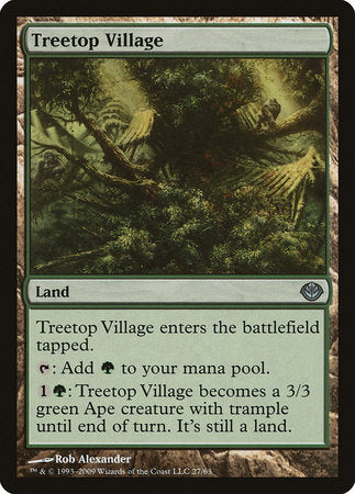 Treetop Village [Duel Decks: Garruk vs. Liliana] | Dumpster Cat Games