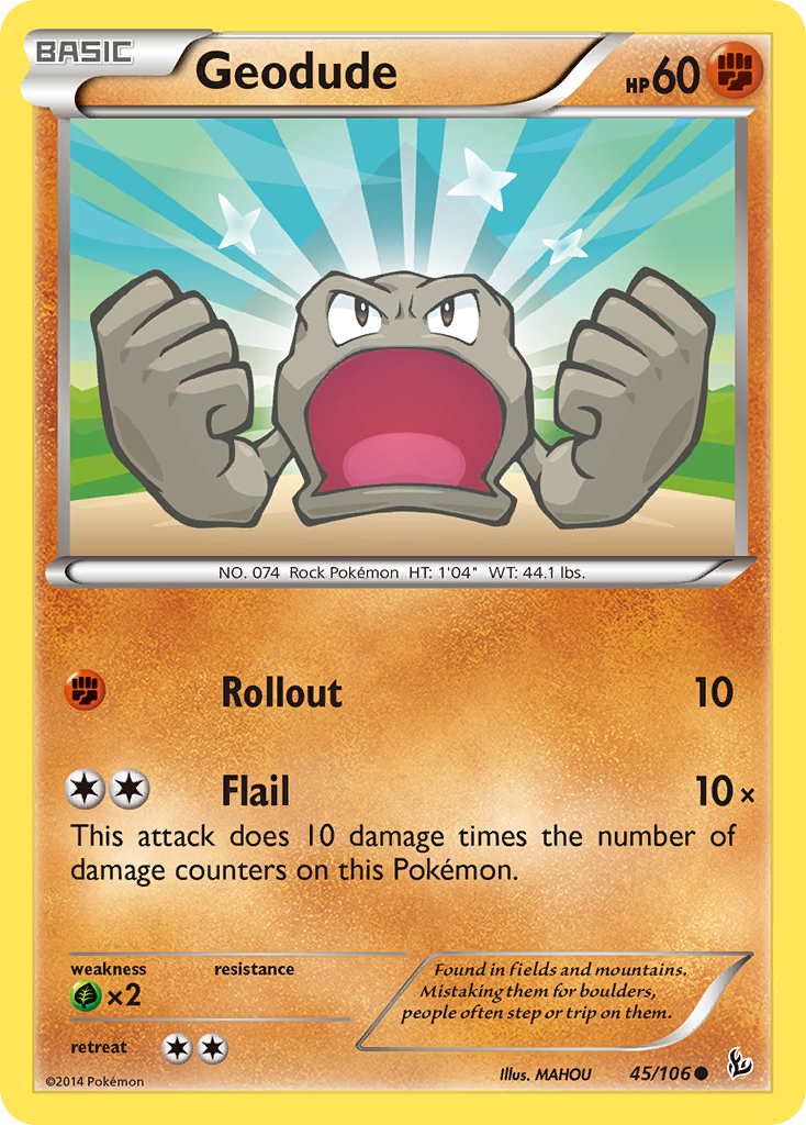 Geodude (45/106) [XY: Flashfire] | Dumpster Cat Games