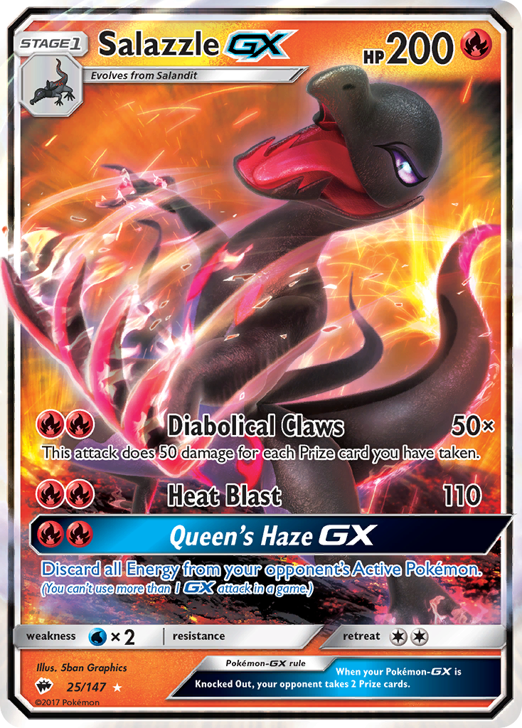 Salazzle GX (25/147) [Sun & Moon: Burning Shadows] | Dumpster Cat Games